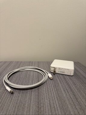 USB-C Power Adapter and USB-C to USB-C Cable - White